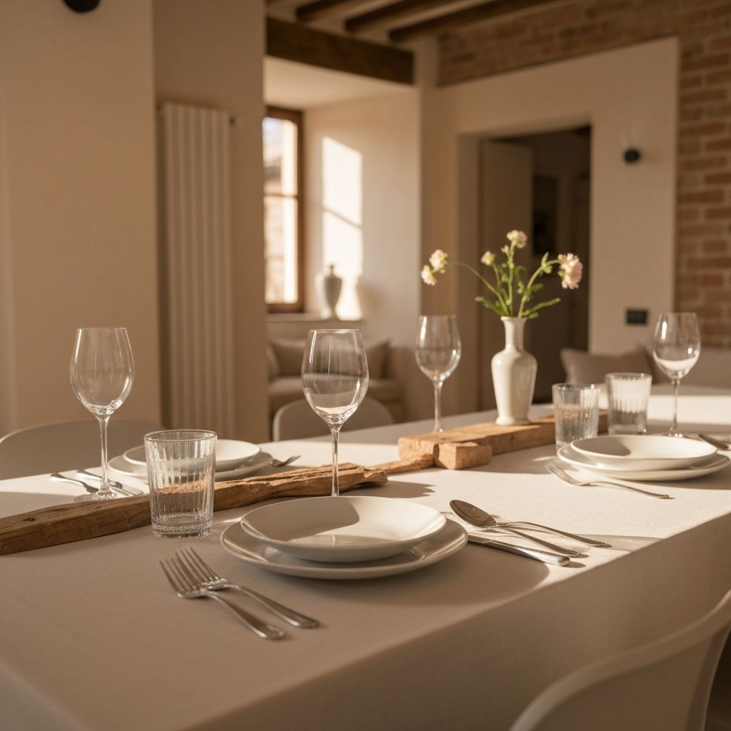 Tavola apparecchiata con cura
